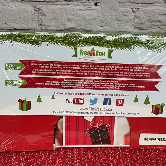 The Tree Box Decorative Christmas Tree Stand Cover Skirt Holiday Decor Cardboard - Picture 5 of 5